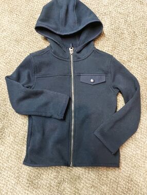 Kids OshKosh B'gosh Navy Hooded Zip-Front Sweatshirt